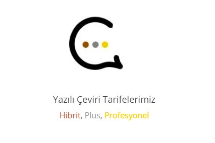 Yazılı Çeviri Tarifelerimiz